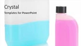  Presentation with galaxy pink and blue - Theme consisting of machines capacity - blue and pink liquids background and a white colored foreground