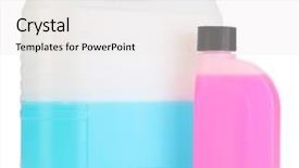  Presentation with pink blue - Beautiful presentation theme featuring machines capacity - blue and pink liquids backdrop and a  colored foreground