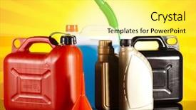  Presentation with car wash wastewater - Presentation enhanced with machines capacity - liquids for car background and a  colored foreground