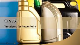  Presentation with car - PPT theme enhanced with machines capacity - liquids for car background and a  colored foreground