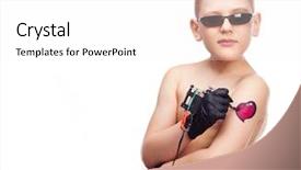  Presentation with old - PPT layouts consisting of machines kids - ten year old boy making background and a  colored foreground