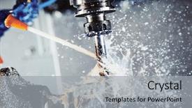  Presentation with vertical - Presentation consisting of machining by vertical mill cool background and a light gray colored foreground