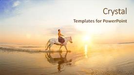  Presentation with cowboy - PPT layouts consisting of macho man and horse background and a cream colored foreground