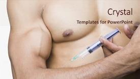  Presentation with airplane taking off sky - Audience pleasing slide deck consisting of macho man taking steroid backdrop and a lemonade colored foreground