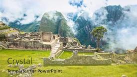  Presentation with 2019 - Beautiful slide deck featuring machu-picchu-pueblo-peru-jan backdrop and a yellow colored foreground