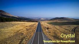 Presentation with columns ancient roman road city - Beautiful theme featuring macine - empty road in dobrogea romania backdrop and a  colored foreground