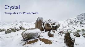  Presentation with late - Theme having macine - late snow in sprig background and a sky blue colored foreground