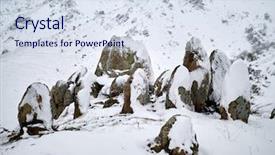  Presentation with house snow mountain - Theme enhanced with macine - late snow in sprig background and a  colored foreground