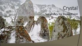  Presentation with camping snow - Slides with macine - late snow in sprig background and a  colored foreground