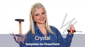  Presentation with mechanic - Amazing presentation design having macine learning - boy do adultstars woman backdrop and a ocean colored foreground