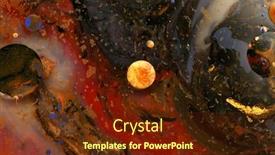  Presentation with abstract water color - Presentation with macro-abstract-bubble-marble-texture background and a tawny brown colored foreground