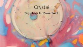  Presentation with abstract water color - Beautiful presentation featuring macro-abstract-bubble-marble-texture backdrop and a lemonade colored foreground