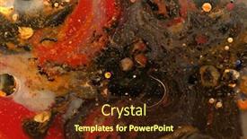  Presentation with abstract water color - Presentation theme with macro-abstract-bubble-marble-texture background and a tawny brown colored foreground