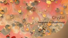  Presentation with abstract water color - PPT theme enhanced with macro-abstract-texture-background-acrylic background and a coral colored foreground