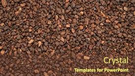  Presentation with root plant - PPT theme consisting of macro-background-and-texture background and a tawny brown colored foreground