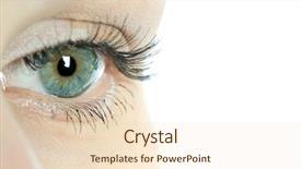  Presentation with eye - Cool new presentation design with macro-beautiful-female-eye backdrop and a lemonade colored foreground