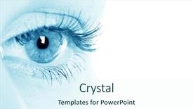  Presentation with eye - Theme consisting of macro-beautiful-female-eye background and a sky blue colored foreground