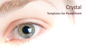  Presentation with eye - Slides with macro-beautiful-female-eye background and a lemonade colored foreground