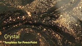  Presentation with abstract water color - Amazing PPT theme having macro-black-and-gold-abstract backdrop and a tawny brown colored foreground