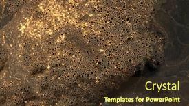  Presentation with abstract water color - Amazing presentation design having macro-black-and-gold-abstract backdrop and a tawny brown colored foreground