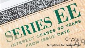  Presentation with bond - PPT theme with series ee us savings bond background and a lemonade colored foreground