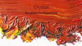  Presentation with paint art - Beautiful PPT theme featuring macro-close-up-of-different backdrop and a red colored foreground