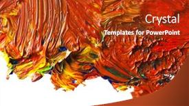  Presentation with paint art - Colorful theme enhanced with macro-close-up-of-different backdrop and a crimson colored foreground