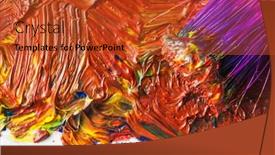  Presentation with paint art - PPT theme having macro-close-up-of-different background and a red colored foreground