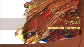  Presentation with paint art - Cool new PPT theme with macro-close-up-of-different backdrop and a tawny brown colored foreground