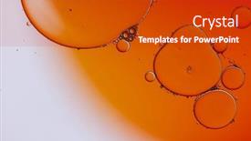  Presentation with orange colour - Slide deck with macro-close-up-of-water background and a crimson colored foreground