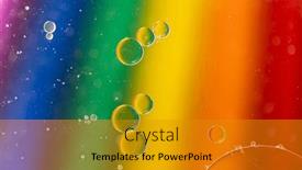  Presentation with water - PPT layouts featuring macro-close-up-of-water background and a gold colored foreground