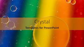  Presentation with water - Presentation theme having macro-close-up-of-water background and a gray colored foreground