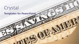  Presentation with bond - Beautiful presentation design featuring united states savings bond backdrop and a sky blue colored foreground