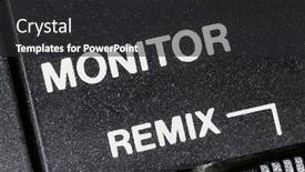  Presentation with audio mixing - PPT theme featuring macro-close-up-photograph background and a dark gray colored foreground