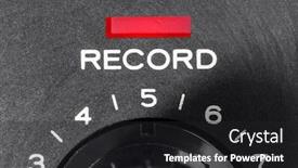  Presentation with photograph - PPT theme with macro-close-up-photograph background and a dark gray colored foreground