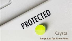  Presentation with power protection - Beautiful slide deck featuring macro-close-up-photograph backdrop and a soft green colored foreground