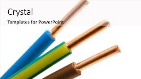  Presentation with cable - Beautiful slides featuring macro detail of a cable on white background backdrop and a white colored foreground