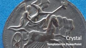  Presentation with horses - Colorful presentation enhanced with macro detail of ancient roman backdrop and a gray colored foreground