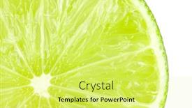  Presentation with lime - PPT layouts featuring macro food collection - lime slice isolated on white background background and a yellow colored foreground