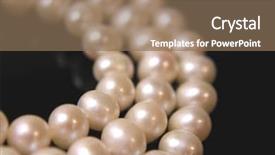  Presentation with fresh water - Beautiful PPT layouts featuring macro fresh water pearls 2 backdrop and a coral colored foreground