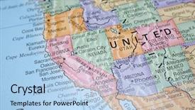  Presentation with united states map - Slide set enhanced with macro globe map detail 05 background and a light blue colored foreground