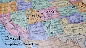  Presentation with united states map - Amazing presentation design having macro globe map detail 08 backdrop and a light blue colored foreground