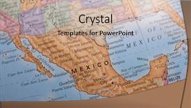  Presentation with mexico - Slide deck having macro globe map detail 19 background and a soft green colored foreground