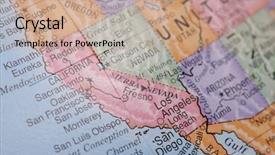  Presentation with united states map - Slide set featuring macro globe map detail 24 background and a coral colored foreground