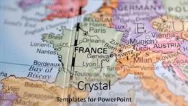  Presentation with paris france - Colorful presentation theme enhanced with macro globe map detail 25 backdrop and a coral colored foreground