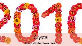  Presentation with flower - Presentation having macro herbage - flower number 2010 isolated background and a  colored foreground