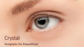  Presentation with human eye - Slide deck enhanced with macro image of human eye background and a lemonade colored foreground