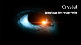  Presentation with human eye - Presentation enhanced with macro-image-of-human-eye background and a black colored foreground