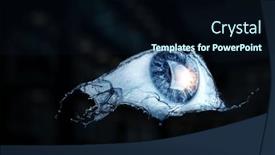  Presentation with human eye - Audience pleasing presentation consisting of macro-image-of-human-eye backdrop and a wine colored foreground