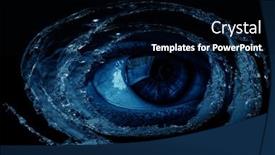  Presentation with human eye - Beautiful PPT layouts featuring macro-image-of-human-eye backdrop and a black colored foreground